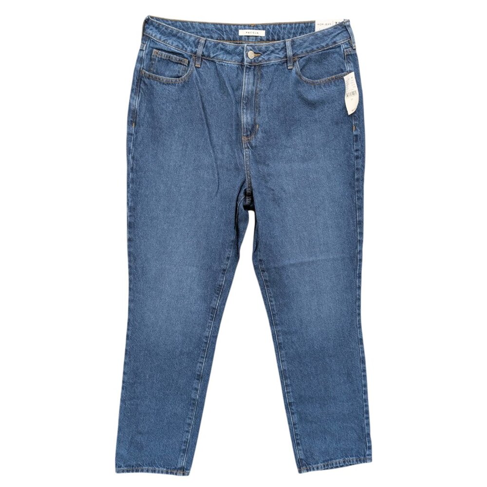 PacSun Mom Jeans Womens Blue Medium Wash High Rise Cotton Denim Size 31